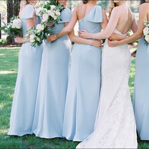 Pale blue bridesmaid gown - Picture 3 of 10